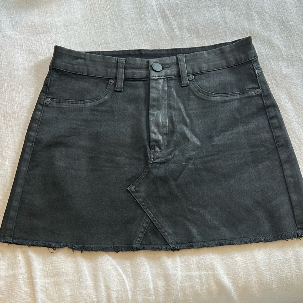 Blank NYC black coated mini skirt